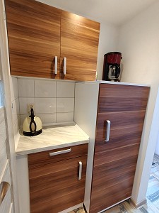 Apartament lawendowy kuchnia