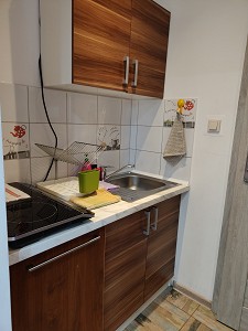 Apartament lawendowy kuchnia
