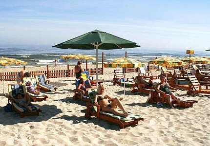 Wydzielona plaża ośrodka