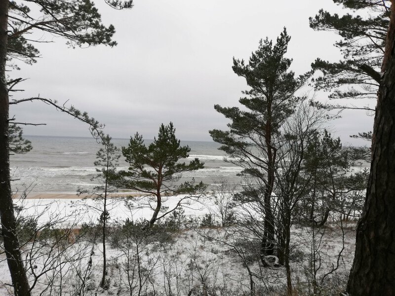    Piękna, zaśnieżona, cicha i spokojna mierzeja 