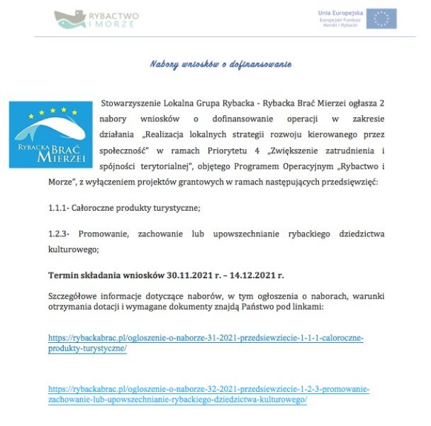 Nabór wniosków o dofinansowanie LGR