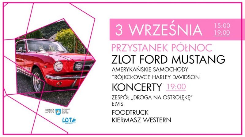 JUŻ W TĘ SOBOTĘ "PRZYSTANEK PÓŁNOC"-  Zlot Ford Mustang w Krynicy Morskiej!