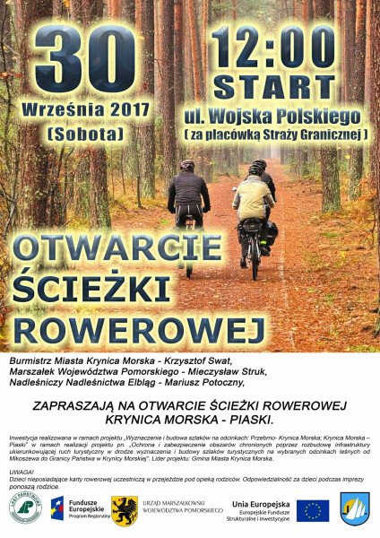 Otwarcie ścieżki rowerowej Krynica Morska - Piaski! 